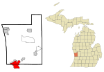 Ottawa County Michigan Incorporated and Unincorporated areas Holland Highlighted